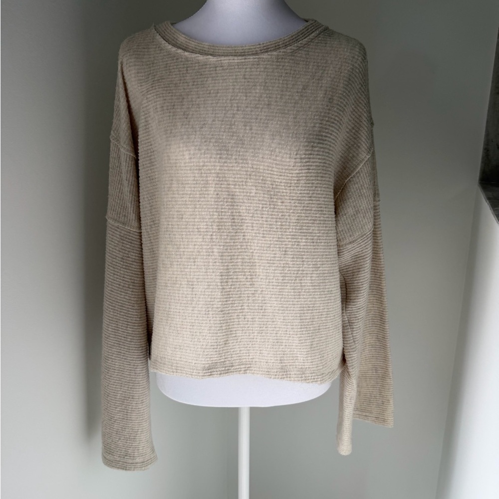 Project Social T Beige Crew Neck Sweater